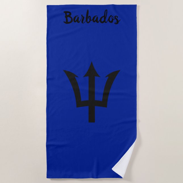 Toalha De Praia Barbados Trident Blue Beach Towel (Frente)