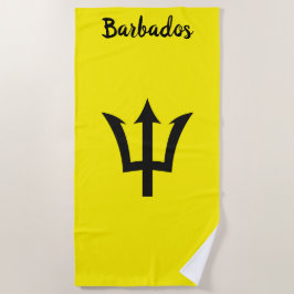 Toalha De Praia Barbados Trident Yellow Beach Towel