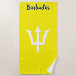 Toalha De Praia Barbados Trident Yellow Beach Towel