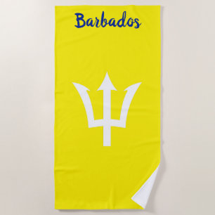 Toalha De Praia Barbados Trident Yellow Beach Towel