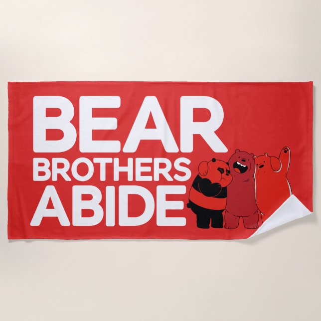 Toalha De Praia Bare Bears - Bear Brothers Abide (Frente)