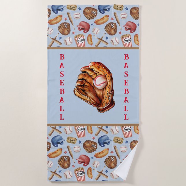 Toalha De Praia Baseball (Frente)