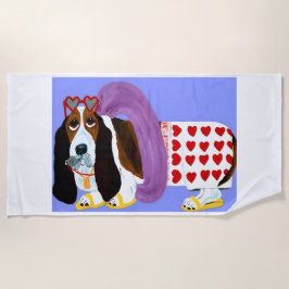 Toalha De Praia Basset Hound Lifeguard