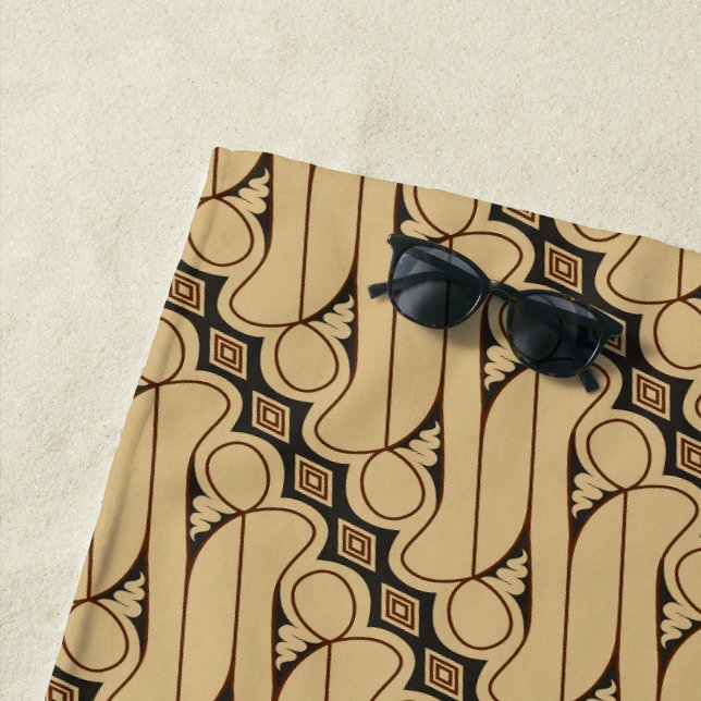 Toalha De Praia Batik Parang, Padrão Indonésia, Javanês, Étnico (In Situ)