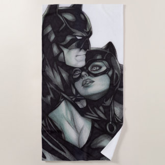 Toalha De Praia Batman & Catwoman ~ Bruce wayne & Selina Kyle