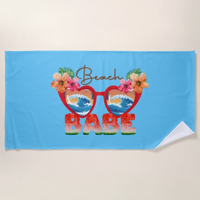 Toalha De Praia Beach Babe Beach Towel (Frente)