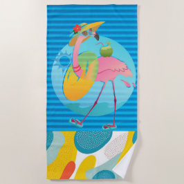 Toalha De Praia "Beach Flamingo" Beach Towel