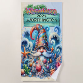 Toalha De Praia Beach Gnome Beach Towel