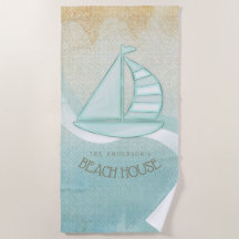 Beach House NMaritime boat Aqua Blue ID623