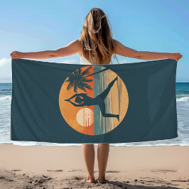 Toalha De Praia Beach Sunset Yoga Silhouette | Coastal Yogi Life