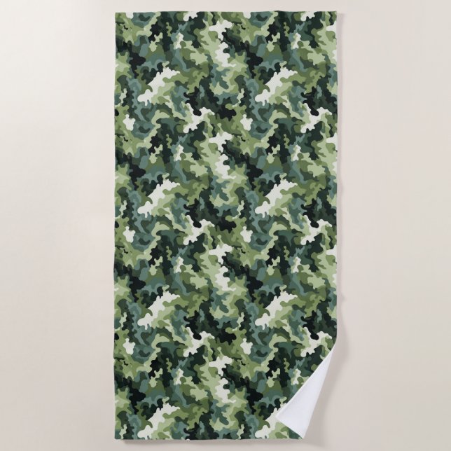 Toalha De Praia Beach Towel — Camo Impressão (Frente)