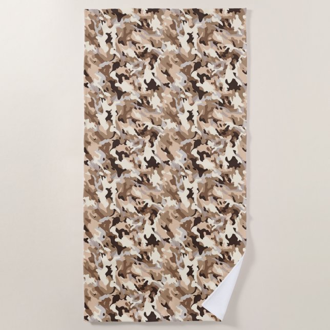 Toalha De Praia Beach Towel — Camo Impressão (Frente)