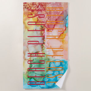 Toalha De Praia Beach Towel Colorful Sunburst