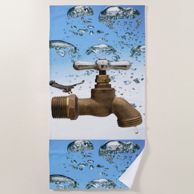 Toalha De Praia Beach Towel Eagle Faucet (Frente)