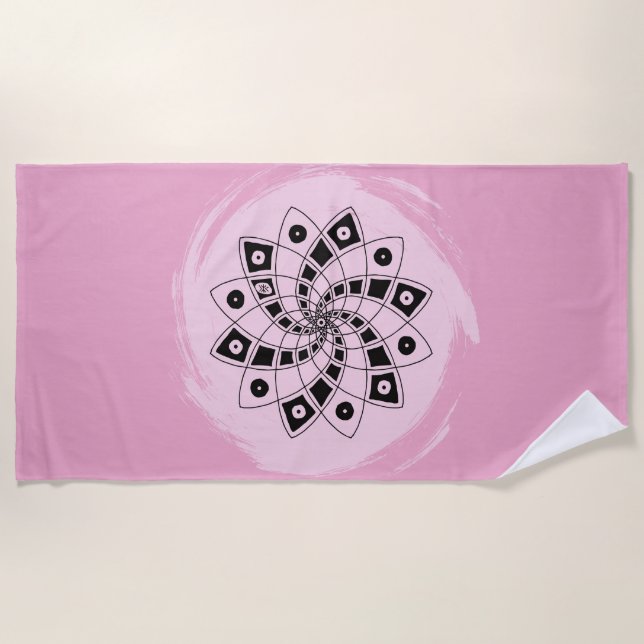 Toalha De Praia Beach towel "Fibonacci" (hand drawn) (Frente)
