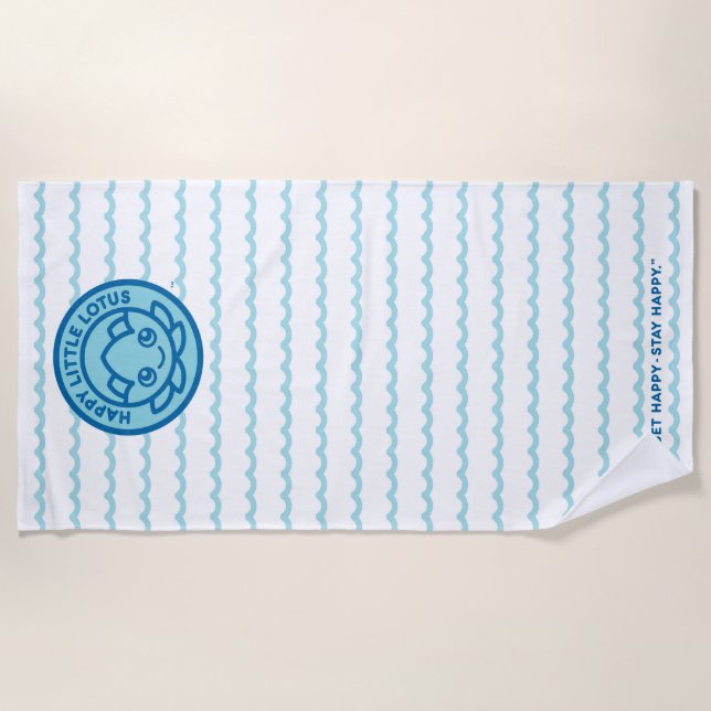 Toalha De Praia Beach Towel - Happy Little Lotus (Frente)