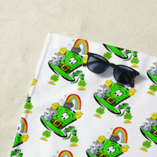 Toalha De Praia Beach Towel Happy St. Patrick's Day Rabbit