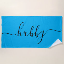 Toalha De Praia Beach Towel - Hubby Light Blue