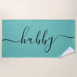 Toalha De Praia Beach Towel - Hubby Light Teal