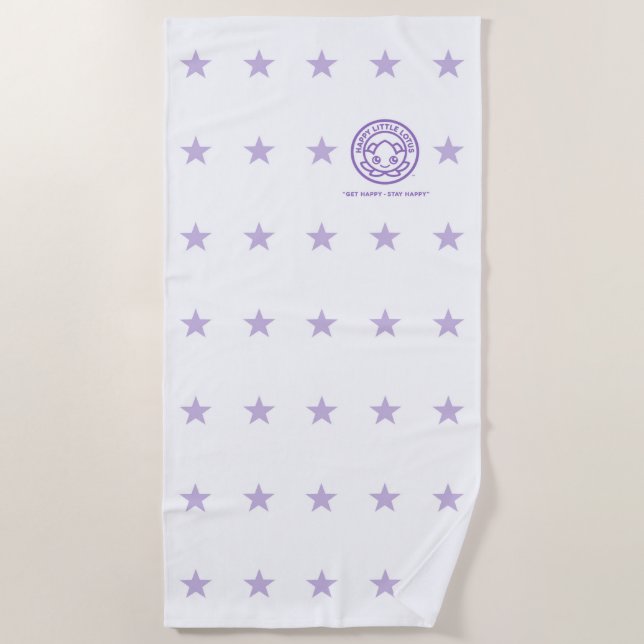 Toalha De Praia Beach Towel - Lavender - Happy Little Lotus (Frente)