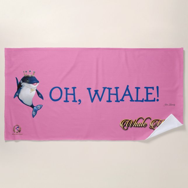 Toalha De Praia Beach Towel OH, BALEIA! (Frente)