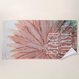 Toalha De Praia Beach Towel "Pinkish/Beach Please"