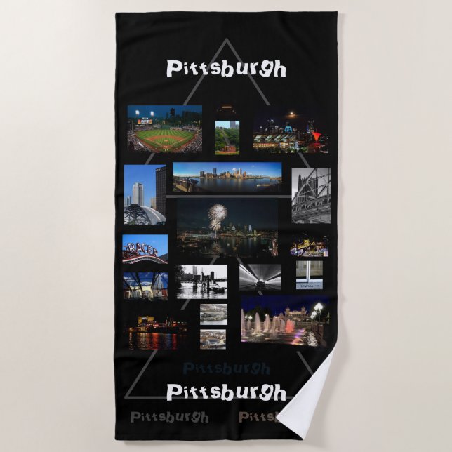 Toalha De Praia Beach Towel Pittsburgh Foto (Frente)