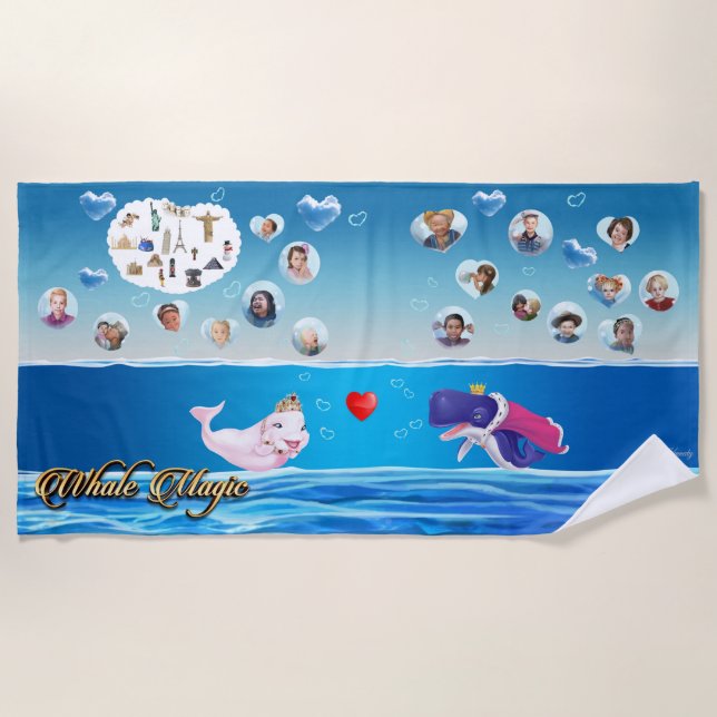 Toalha De Praia Beach Towel Prince & Princess of Whales "Bubbles" (Frente)
