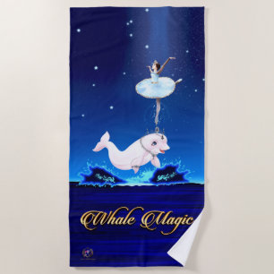 Toalha De Praia Beach Towel Princess of Whales "Heavenly Balé"