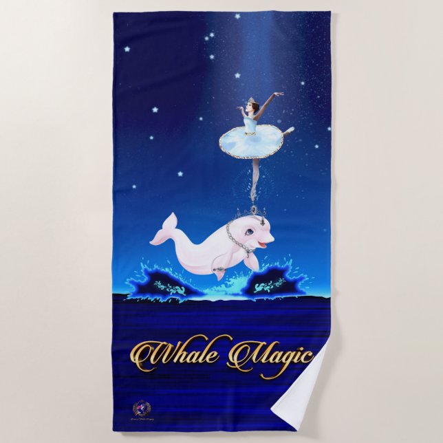 Toalha De Praia Beach Towel Princess of Whales "Heavenly Balé" (Frente)