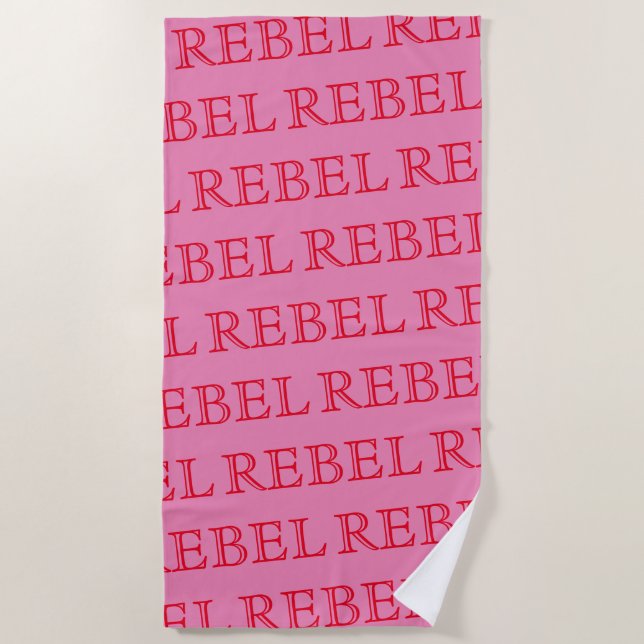 Toalha De Praia Beach Towel - REBEL (Frente)