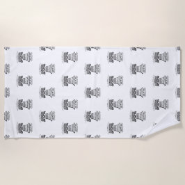 Toalha De Praia Beach Towel - Repeating Logo