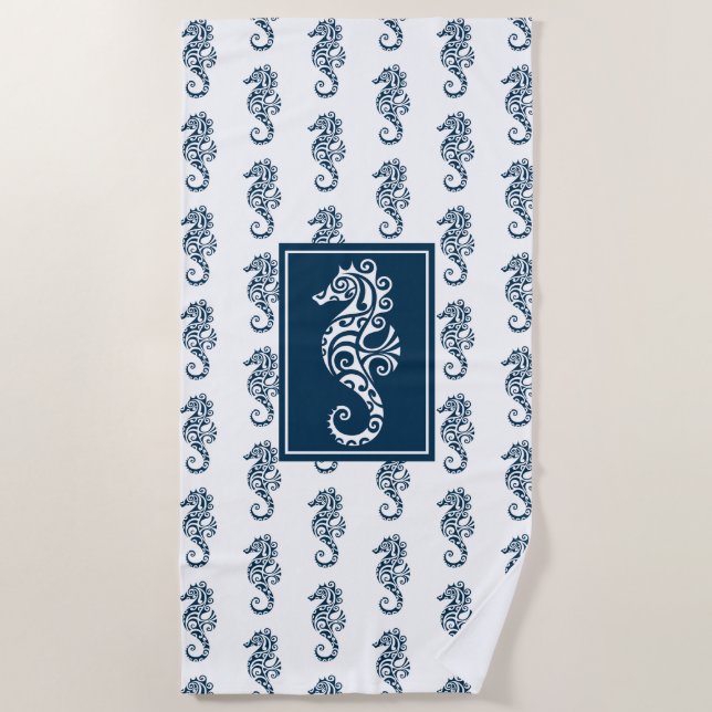 Toalha De Praia Beach Towel — Sea Horse (Frente)