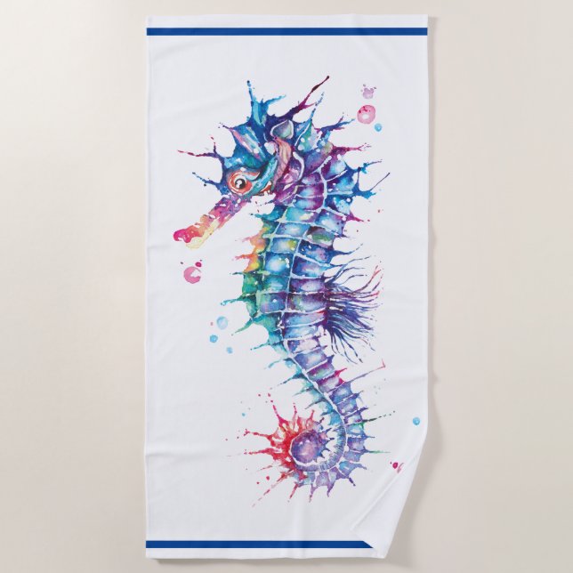 Toalha De Praia Beach Towel — Sea Horse (Frente)