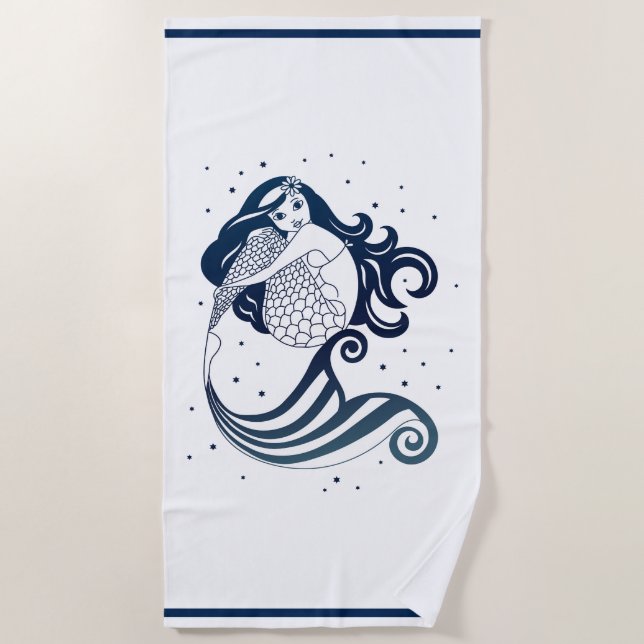Toalha De Praia Beach Towel — Sereia (Frente)