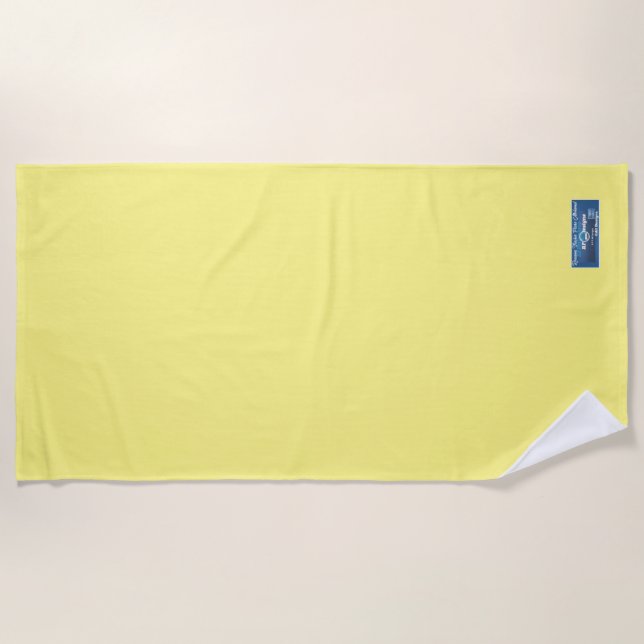 Toalha De Praia Beach Towel (Solid Pale Yellow) RFPMDes ©️ 2024 (Frente)