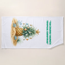 Toalha De Praia Beach Towel-Tropical Christmas Beach Towel