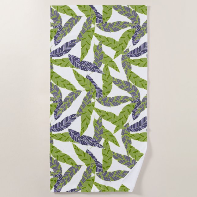 Toalha De Praia Beach Towel — Tropical Palms Impressão (Frente)