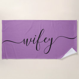 Toalha De Praia Beach Towel - Wifey Lavanda