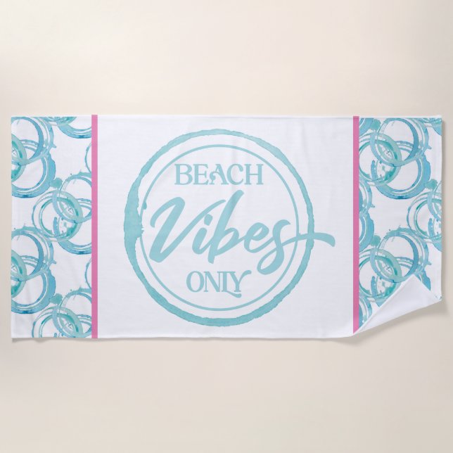 Toalha De Praia Beach Vibes Beach Towel (Frente)