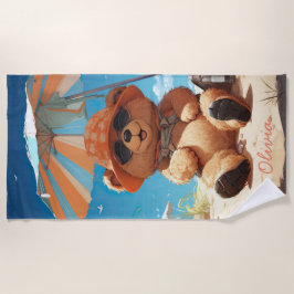Toalha De Praia Bear Towels para diversão na praia e na Piscina