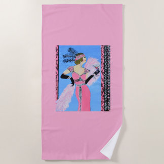 Toalha De Praia Beautiful lady beach towel
