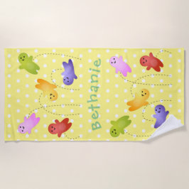 Toalha De Praia Bebês bonitos de geleia doce desenho animado