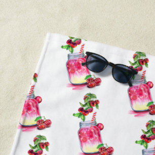 Toalha De Praia Bebida Legal com suco doce fresco - Verão quente