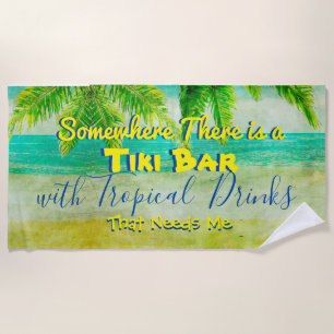 Toalha De Praia Bebidas Tropicais Plush Extra Large Beach Towel