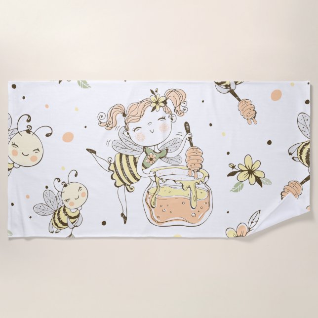 Toalha De Praia Bee Art (Frente)