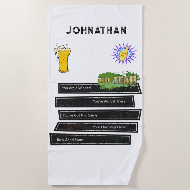 Toalha De Praia Beer da Equipe Beach Towel Go (Frente)