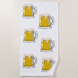 Toalha De Praia Beer Mug Beach Towel