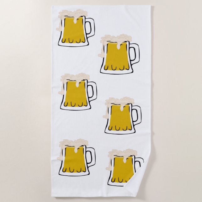 Toalha De Praia Beer Mug Beach Towel (Frente)
