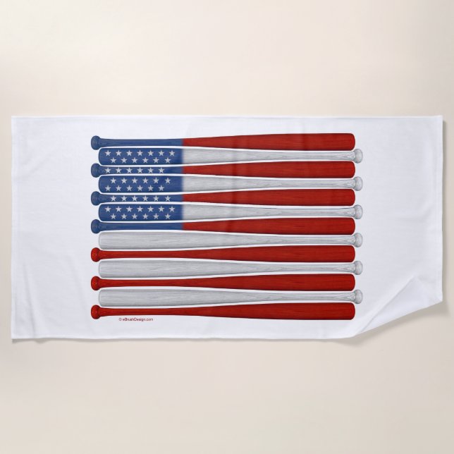 Toalha De Praia Beisebol America (EUA) Beach Towel (Frente)